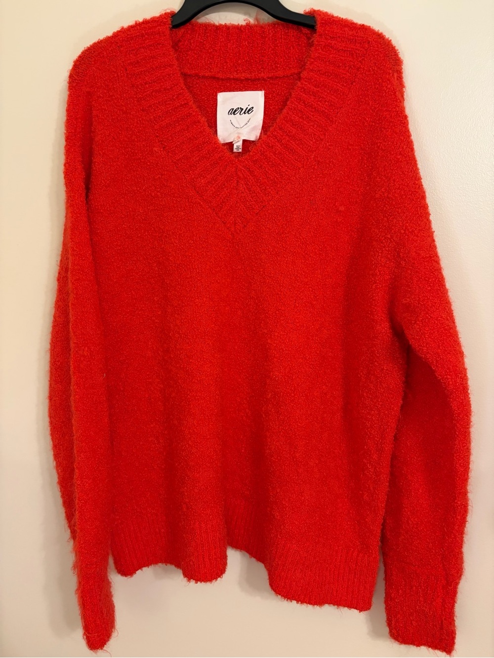Aerie | NWT Women's Red V-Neck Cozy Sweater size M